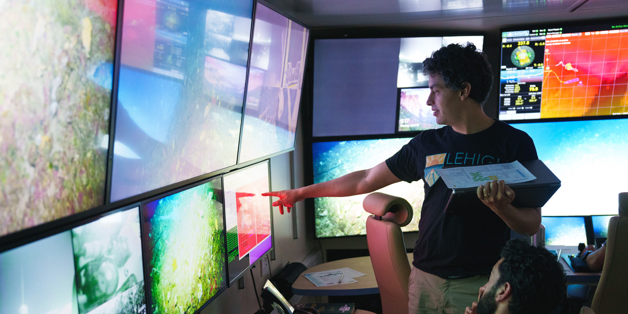 Santiago Herrera working on a deep sea expedition.